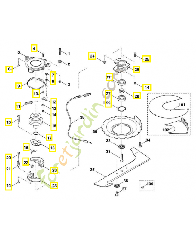 Kit réparation embrayage 6395-007-1010. Pièce de rechange Sithl / Vicking