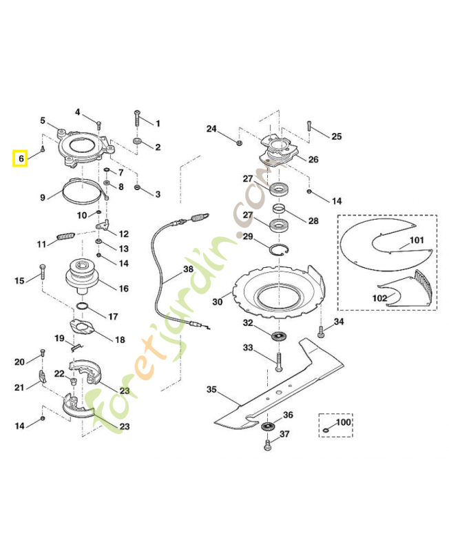 Vis dg 50 x 16 9075-478-4117. Pièce de rechange Sithl / Vicking