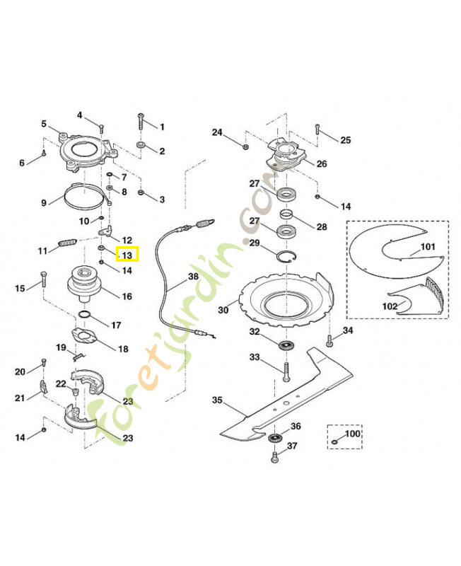 Douille 6107-162-8200. Pièce de rechange Sithl / Vicking