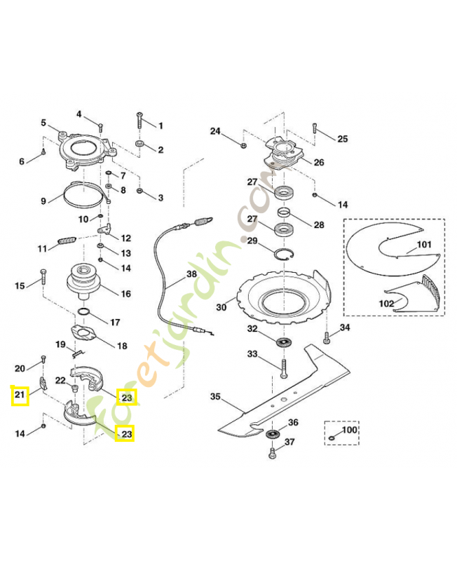 Jeu de mâchoire 6395-007-1005. Pièce de rechange Sithl / Vicking