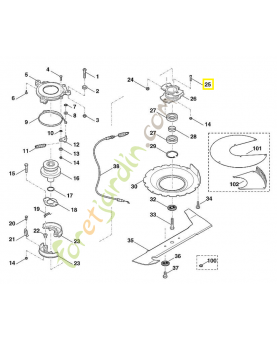 Vis cylindrique m6 9037-319-1320. Pièce de rechange Sithl / Vicking