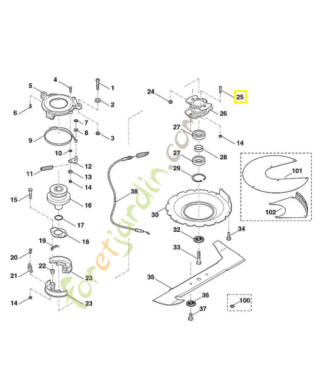 Vis cylindrique m6 9037-319-1320. Pièce de rechange Sithl / Vicking