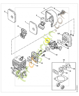Carburateur c1m-s 205 4241-120-0624. Pièce de rechange Sithl / Vicking