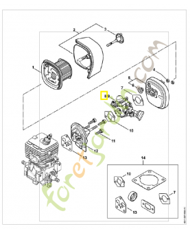 Carburateur c1m-s 261 4241-120-0623. Pièce de rechange Sithl / Vicking