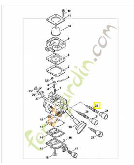 Vis H de richesse à haut régime 4241-122-6702. Pièce de rechange Sithl / Vicking