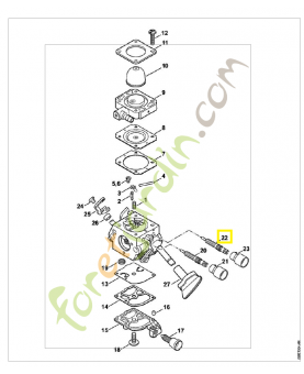 Vis H de richesse haut régime 4241-122-6703. Pièce de rechange Sithl / Vicking