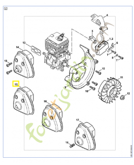 Silencieux sh 56/86 4241-140-0605. Pièce de rechange Sithl / Vicking