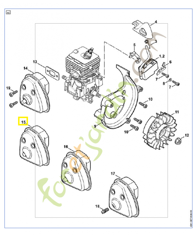 Silencieux sh 56/86 4241-140-0605. Pièce de rechange Sithl / Vicking
