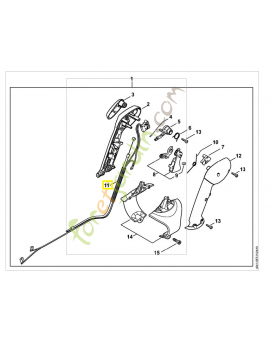 Câble des gaz 4241-180-1100. Pièce de rechange Sithl / Vicking