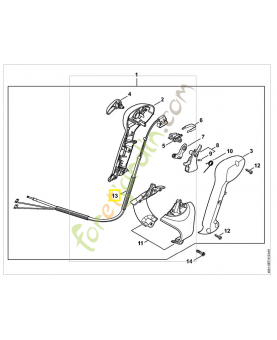 Câble des gaz 4241-180-1101. Pièce de rechange Sithl / Vicking
