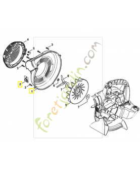 Carter turbine extérieur 4241-700-4102 . Pièce de rechange Sithl / Vicking