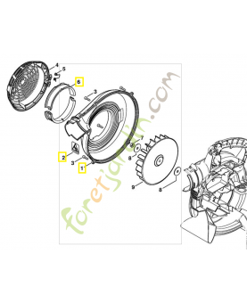 Carter de turbine 4241-700-4104. Pièce de rechange Sithl / Vicking