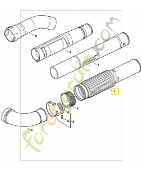Tube a soufflet 4241-701-6100. Pièce de rechange Sithl / Vicking