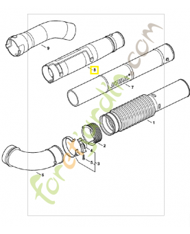 Tube de soufflage 4241-708-3402. Pièce de rechange Sithl / Vicking