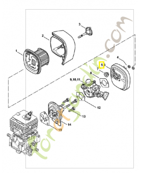 Boîtier de filtre 4241-140-2803. Pièce détachée Stihl / Vicking