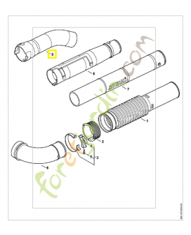 Buse ronde coudée 4241-708-6340. Pièce de rechange Sithl / Vicking
