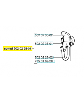 Crochet 502022801. Pièce de rechange Husqvarna