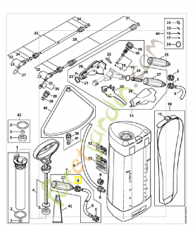 Écrou chapeau 4255-708-3107. Pièce détachée Stihl / Vicking