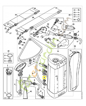 Écrou chapeau 4255-708-3106. Pièce détachée Stihl / Vicking
