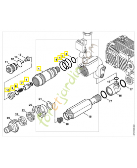 Vis creuse complète 4732-510-1800. Pièce détachée Stihl / Vicking