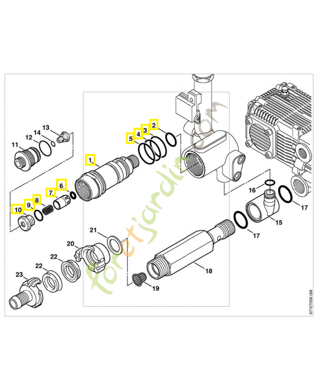 Vis creuse complète 4732-510-1800. Pièce détachée Stihl / Vicking