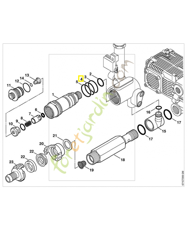 Joint torique 25,07x2,62 9645-945-7740. Pièce de rechange Sithl / Vicking