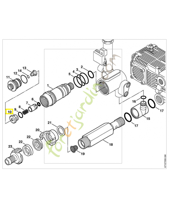 Bouchon fileté 4732-518-0100. Pièce détachée Stihl / Vicking