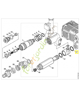 Joint torique 21x2,5 9645-951-7666. Pièce de rechange Sithl / Vicking