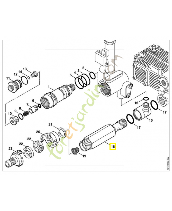 Vis creuse 4747-513-0701. Pièce détachée Stihl / Vicking