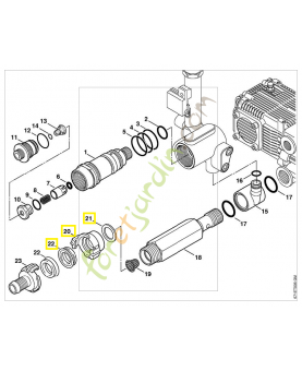 Pièce de raccordement 3/4 4900-500-0220. Pièce détachée Stihl / Vicking