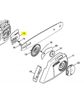 Tole laterale interieure Stihl ref. 1141-664-1002
