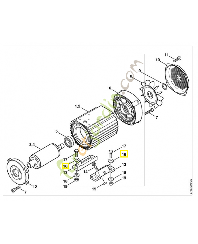 Rondelle a10 5st 9307-021-0200. Pièce de rechange Sithl / Vicking