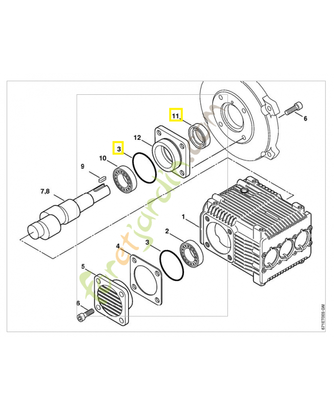 Jeu de joints 4747-007-1050. Pièce détachée Stihl / Vicking