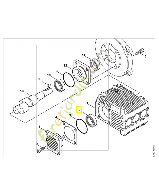 Roulement 30304 a 9509-003-6641. Pièce de rechange Sithl / Vicking