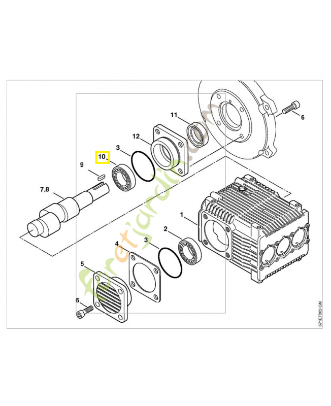 Roulement 30305 a 9509-003-6671. Pièce de rechange Sithl / Vicking