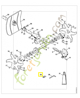 Pictogramme d'avertissement hl 0000-967-3730. Pièce de rechange Sithl / Vicking