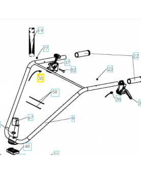 Câble d'accelerateur 577453101. Pièce de rechange Husqvarna