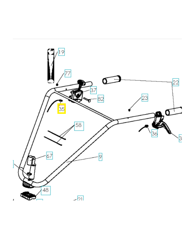 Câble d'accelerateur 577453101. Pièce de rechange Husqvarna