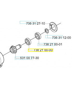 Roulement a billes 738210000. Pièce de rechange Husqvarna