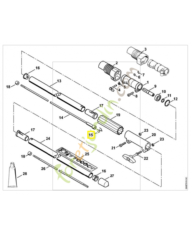 Étrier 4140-716-2200. Pièce de rechange Sithl / Vicking