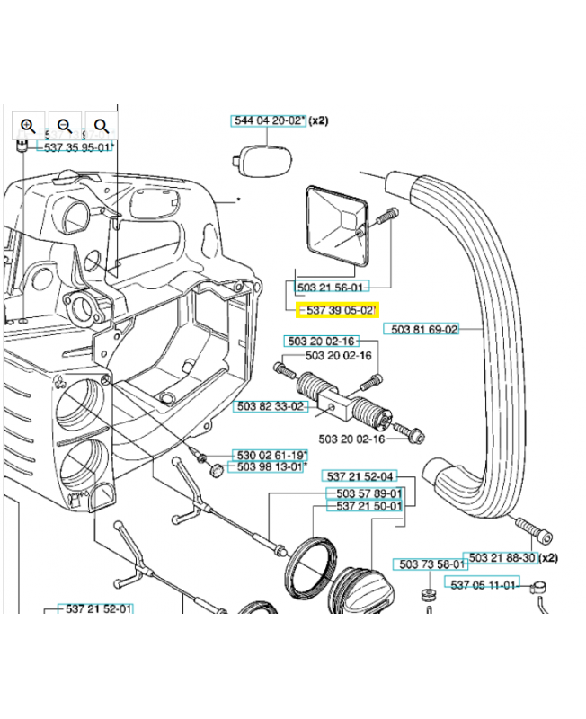 Capuchon bougie 537390502. Pièce de rechange Husqvarna