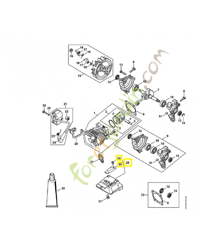 Silencieux 1146-140-0601. Pièce détachée Stihl / Vicking Silencieux 1146-140-0601. Pièce détachée Stihl / Vicking