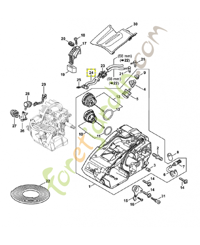 Tuyau 1146-358-7703. Pièce détachée Stihl / Vicking Tuyau 1146-358-7703. Pièce détachée Stihl / Vicking
