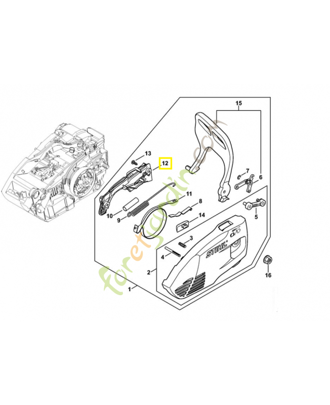 Couvercle 1146-648-7700. Pièce détachée Stihl / Vicking Couvercle 1146-648-7700. Pièce détachée Stihl / Vicking