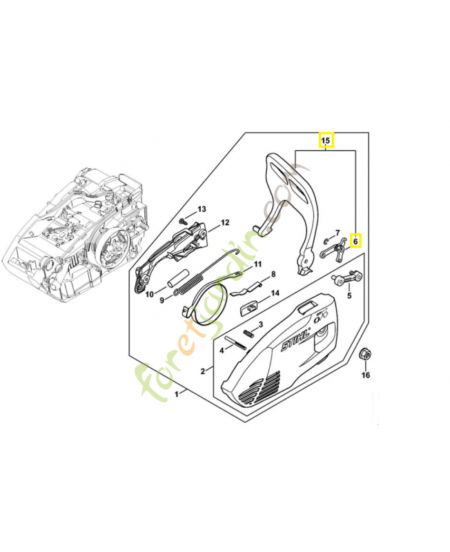Protège-main 1146-790-9101. Pièce détachée Stihl / Vicking Protège-main 1146-790-9101. Pièce détachée Stihl / Vicking