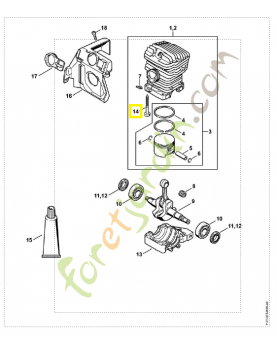 Vis cylindrique is-dg 6x52 9075-478-4735. Pièce de rechange Sithl / Vicking