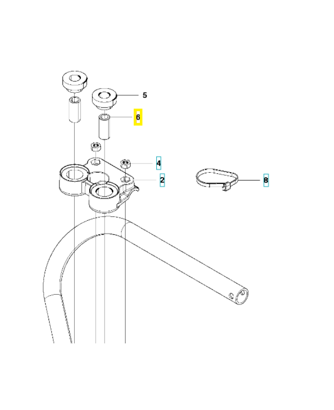 Douille 506687101. Pièce de rechange Husqvarna