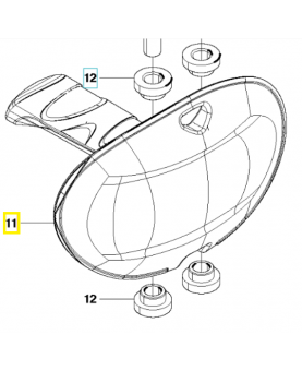 Poignée 506629101. Pièce de rechange Husqvarna