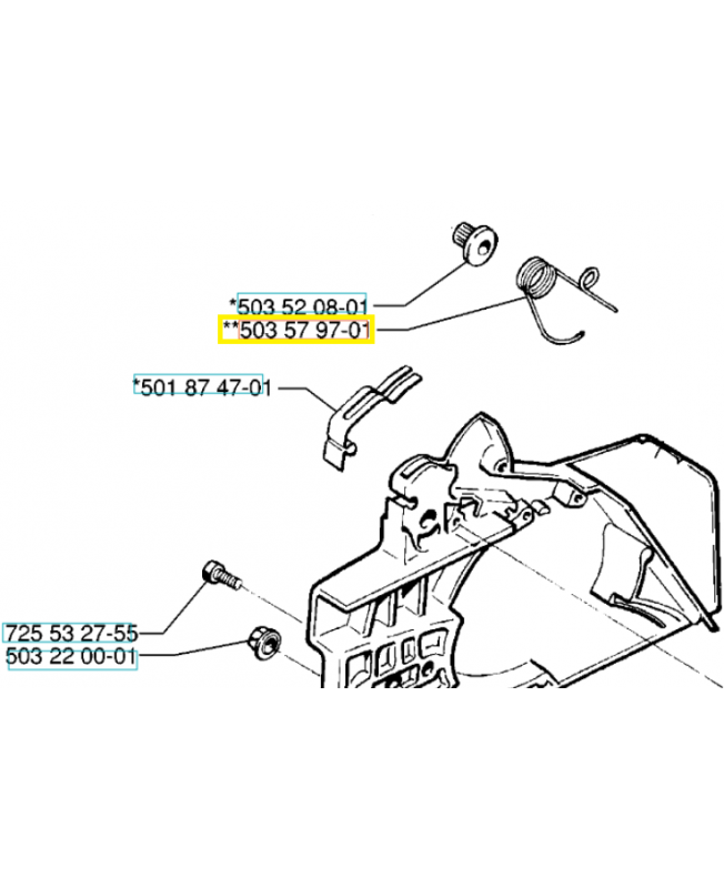 Ressort 503579701. Pièce de rechange Husqvarna