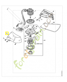Carter moteur droit 4852-602-1202. Pièce de rechange Sithl / Vicking